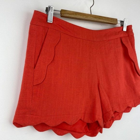 CYNTHIA ROWLEY Linen Orange Short NWT - Picture 2 of 6